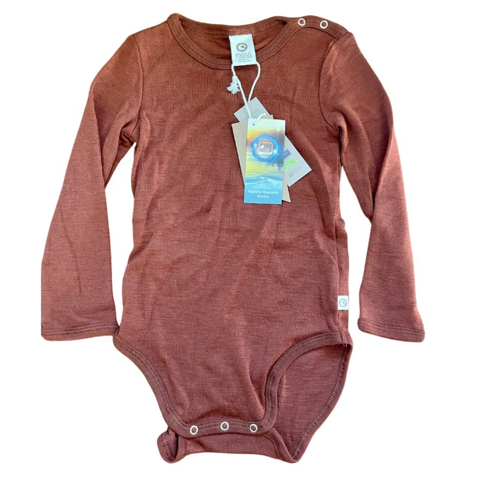 Organic Merino Wool Bodysuit 2Y/92cm NWT